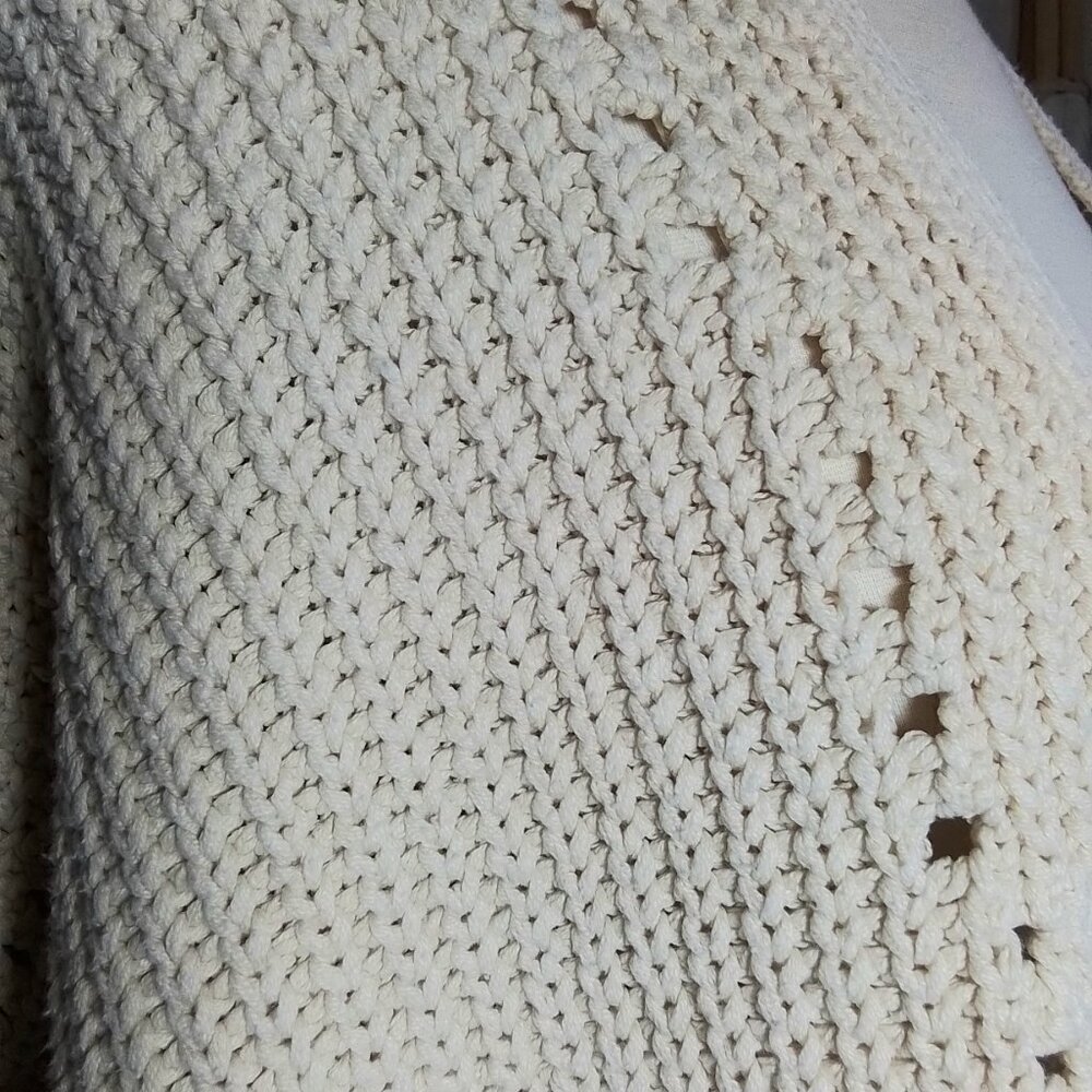 Free People Dare to Dream Cardigan Sweater Oversized Longline Cream M - Picture 5 of 7